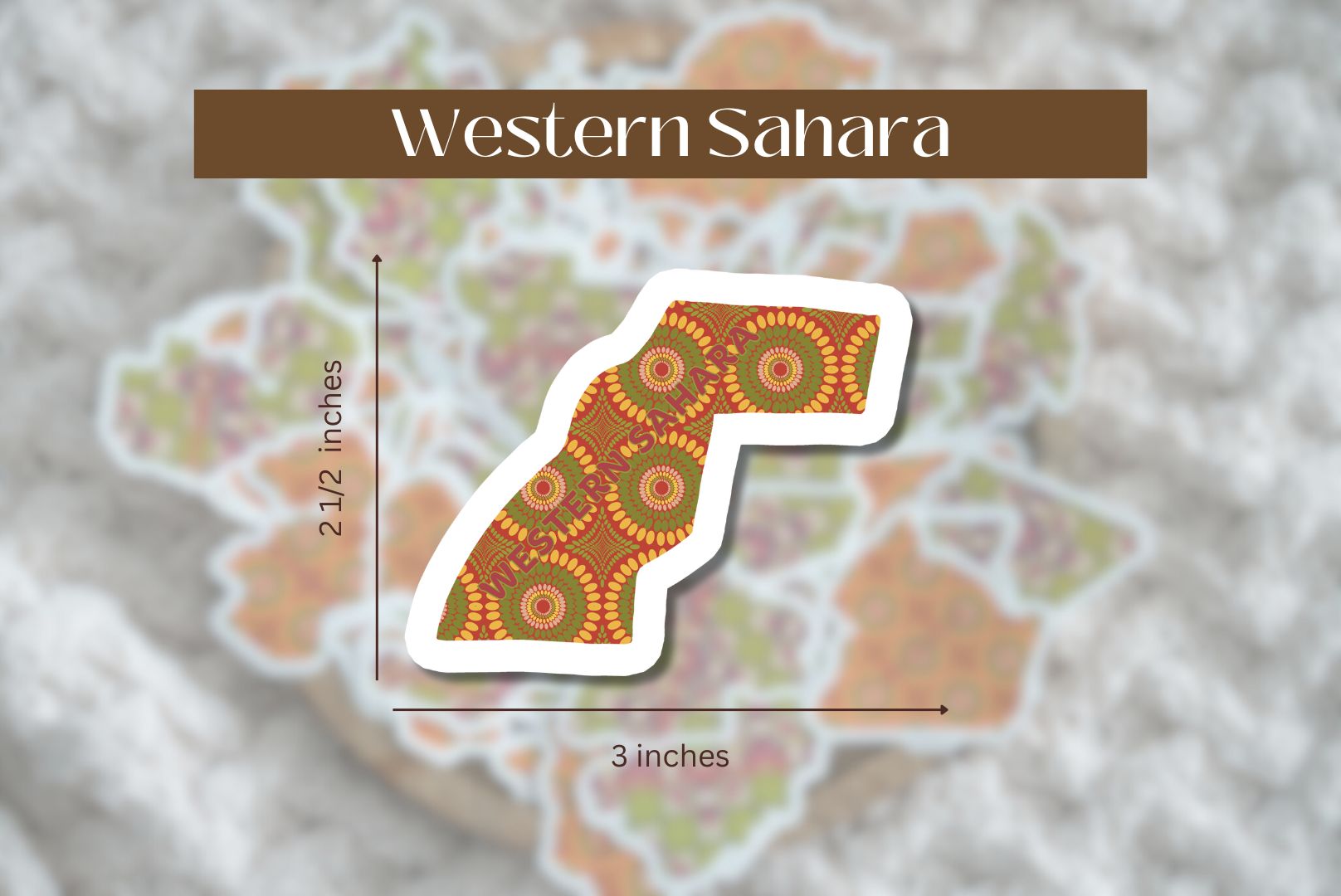 Western Sahara Sticker (North African Stickers) - Pounded Yam Productions