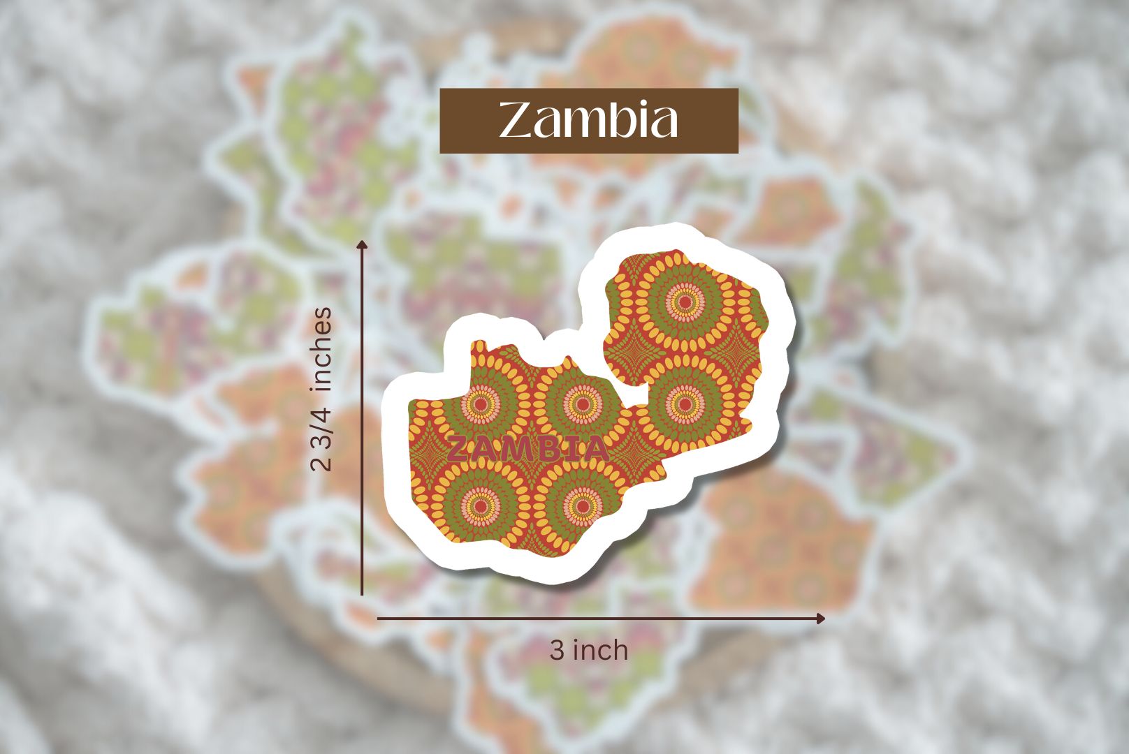 Zambia Sticker (South African Stickers) - Pounded Yam Productions