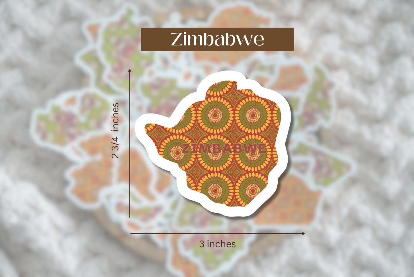 Zimbabwe Sticker (South African Stickers) - Pounded Yam Productions